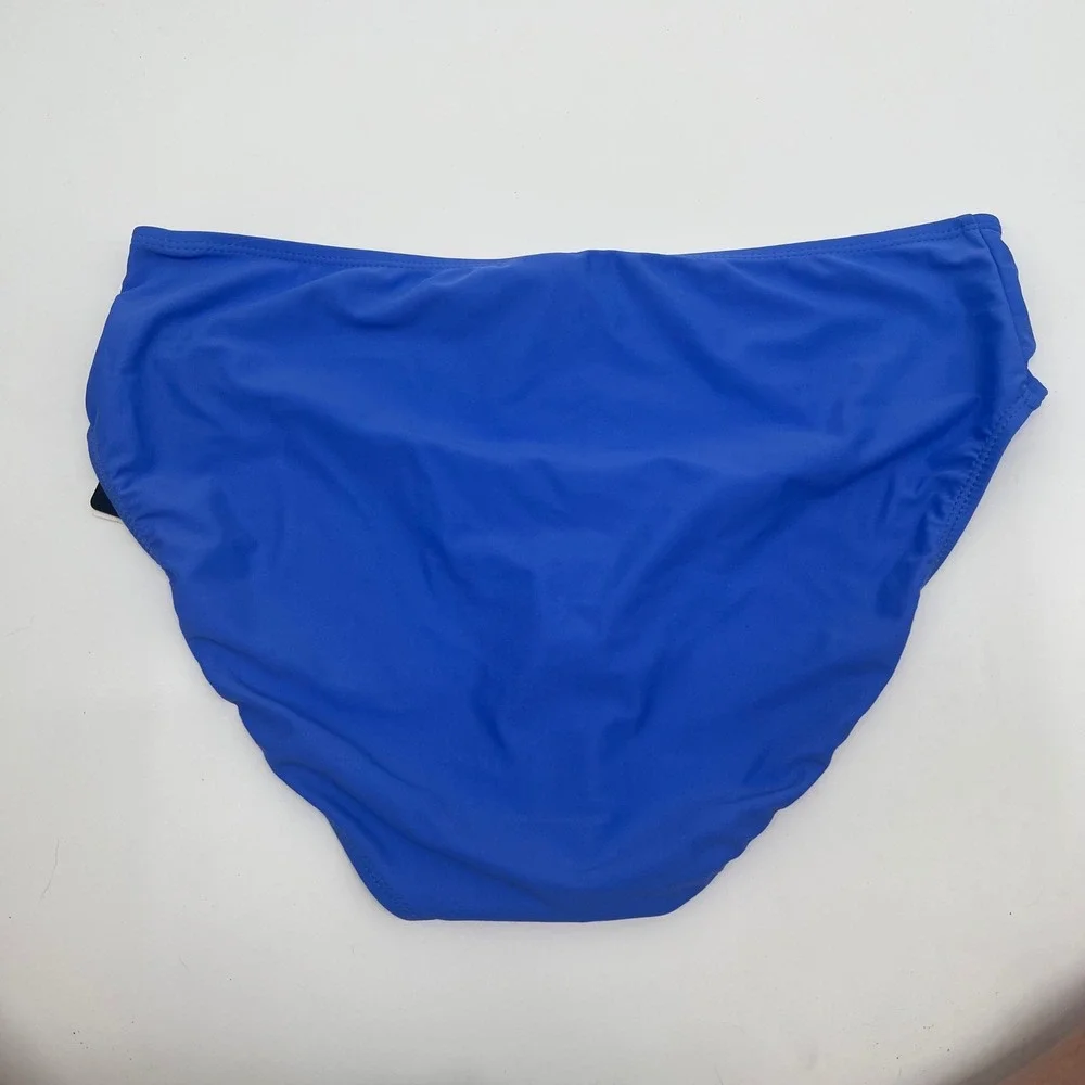 Island Escape Womens Blue High Waist Bikini Swim Bottoms N760029 Size 16 NWT